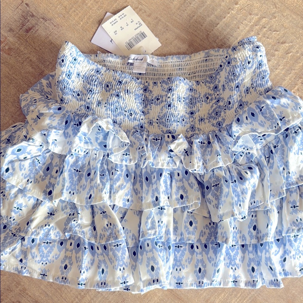 Blue Patterned Women's Skirt